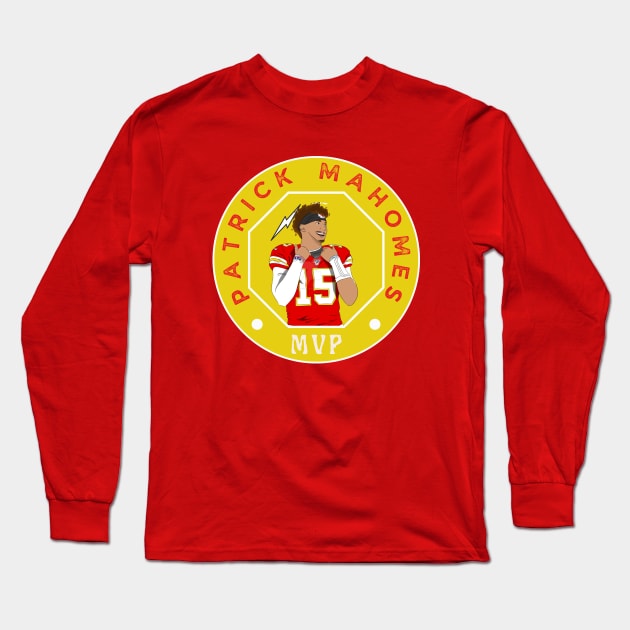 PATRICK MAHOMES MVP CHIEFS KANSAS CITY Long Sleeve T-Shirt by Lolane